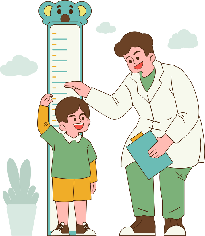 Doctor Measuring Child Height